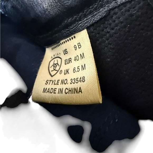 Ariat Rare Navy Blue Ankle Boots with Lace-Up Design Perforated Detailing 9 - Picture 3 of 8